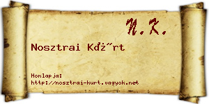 Nosztrai Kürt névjegykártya